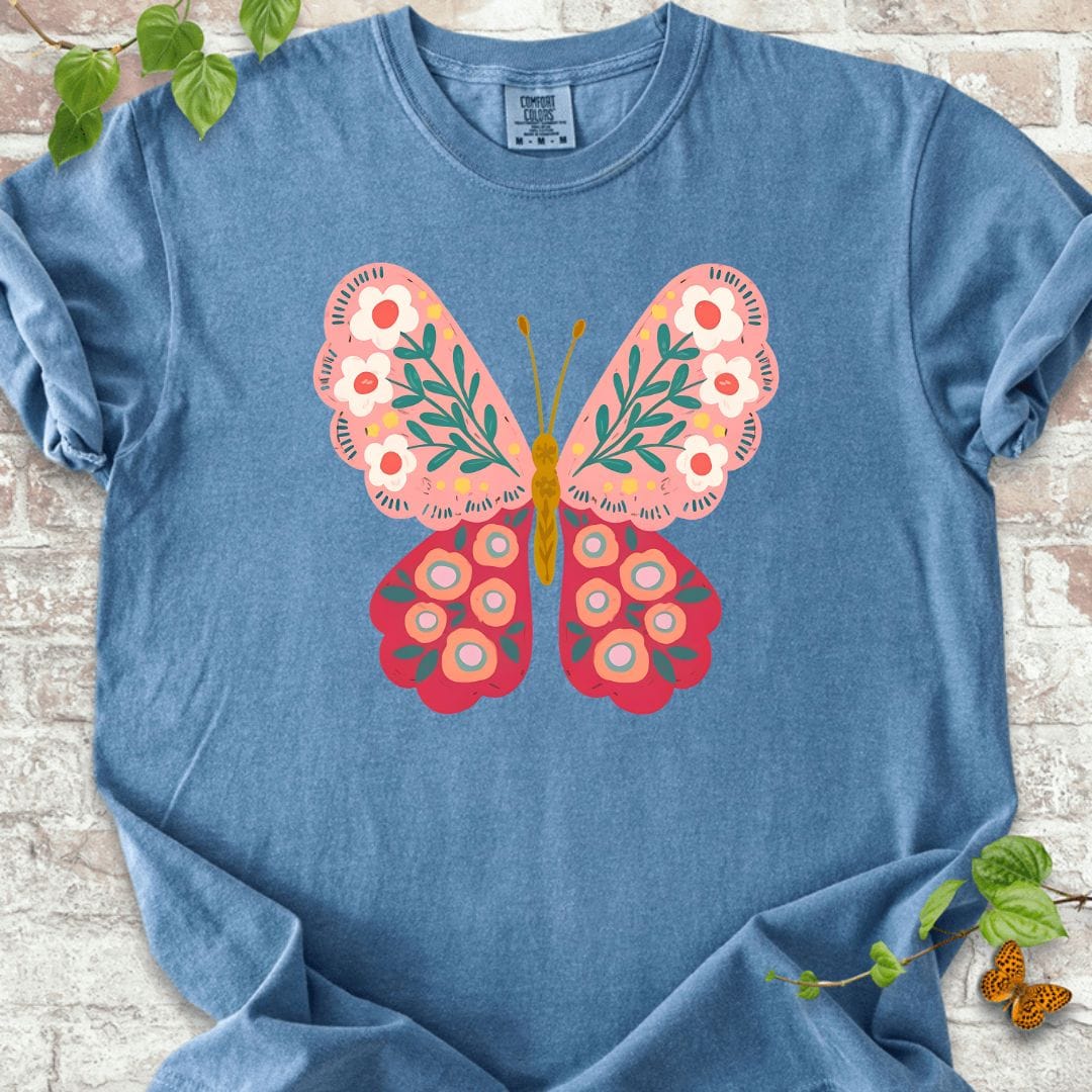 Flowers Butterfly T-Shirt