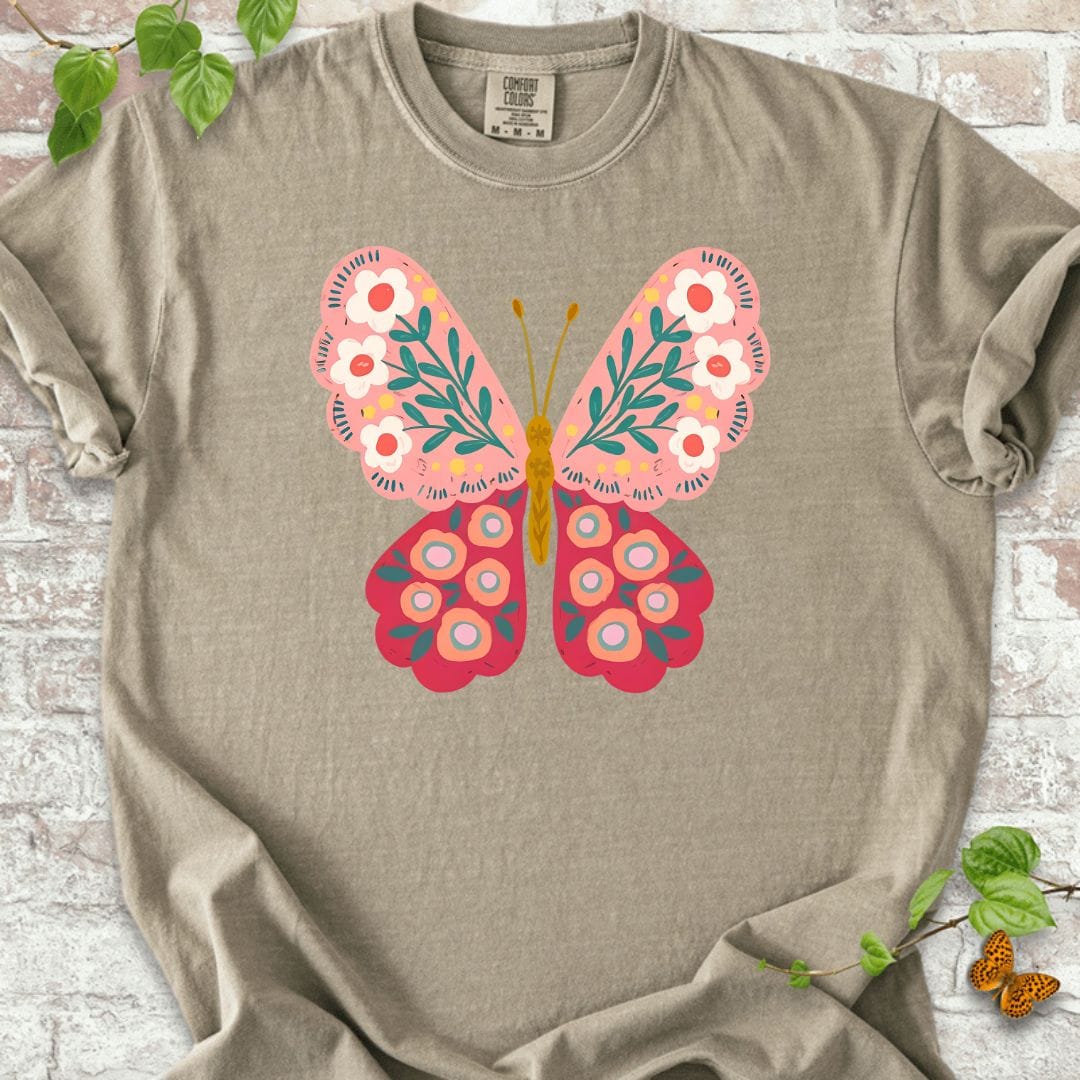 Flowers Butterfly T-Shirt