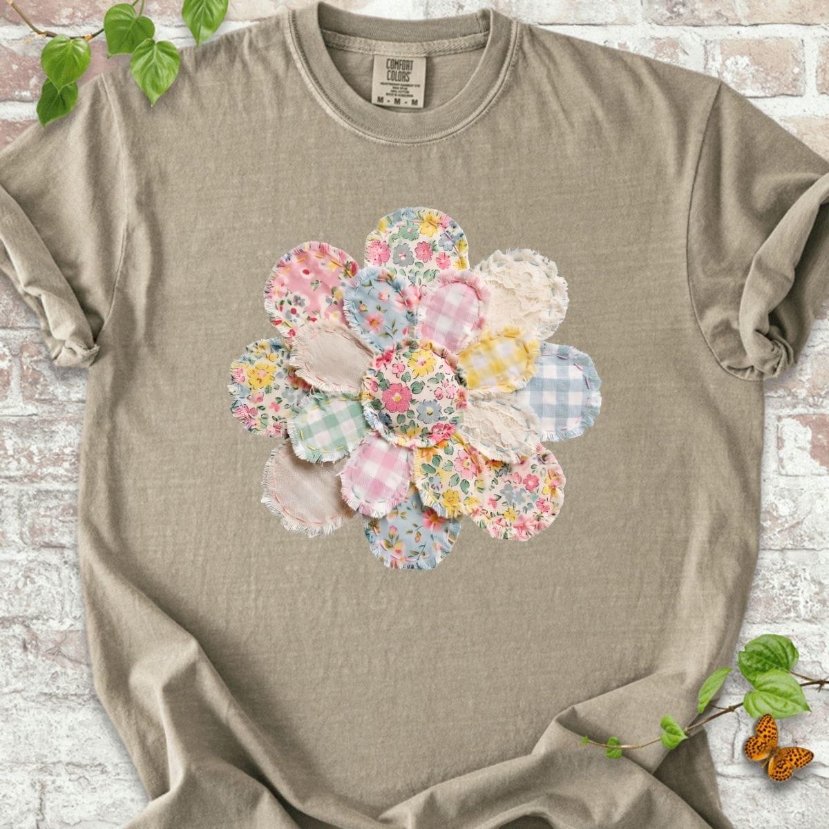 Flowers Sewing T-Shirt