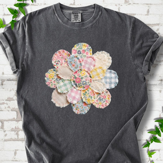 Flowers Sewing T-Shirt