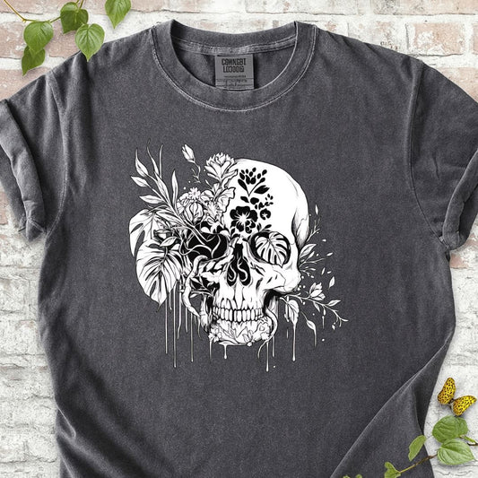 Flowers Skull T-Shirt