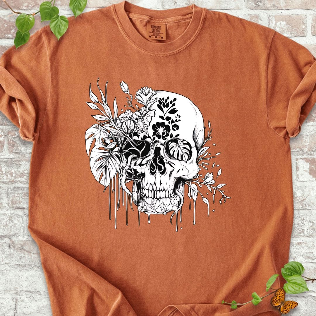 Flowers Skull T-Shirt
