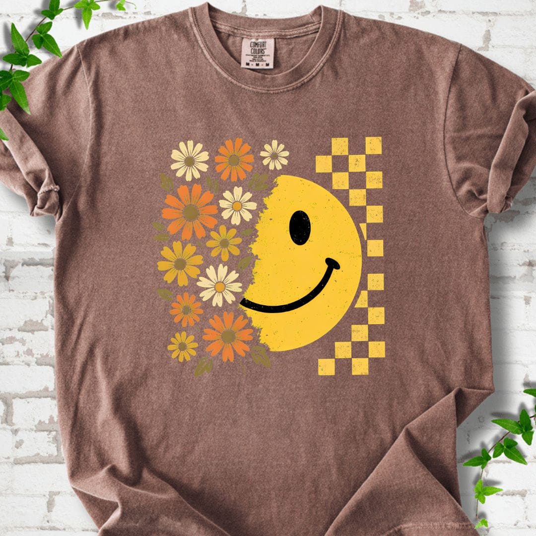 Flowers Smile Face T-Shirt