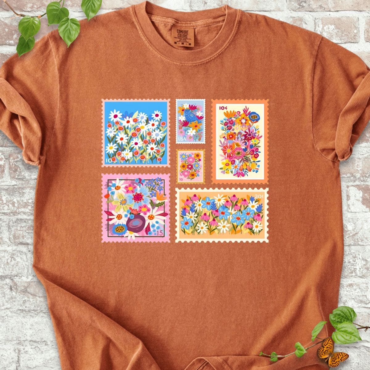 Flowers Stamp T-Shirt