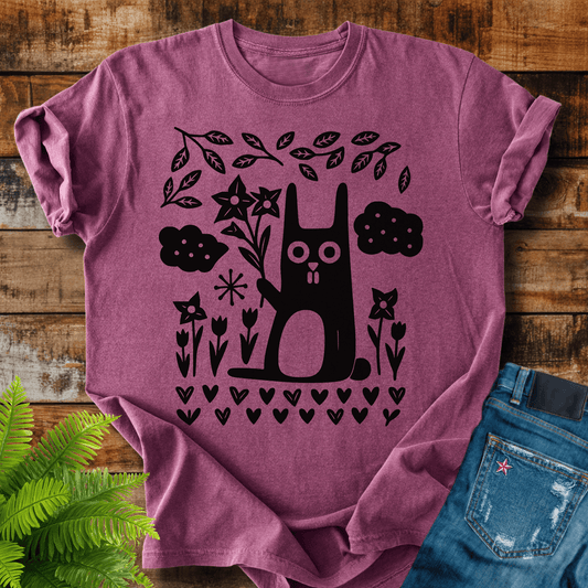 Folk Art Cat T-shirt