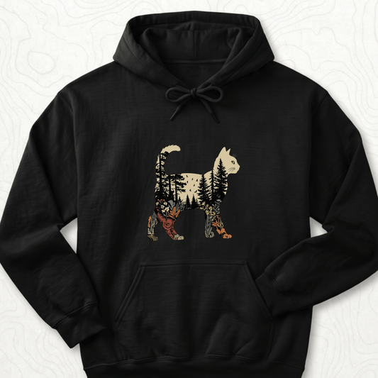 Forest Cat Silhouette Hoodie