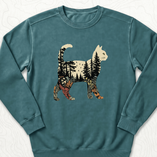 Forest Cat Silhouette Sweatshirt