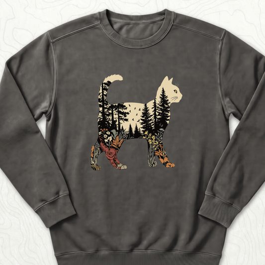 Forest Cat Silhouette Sweatshirt