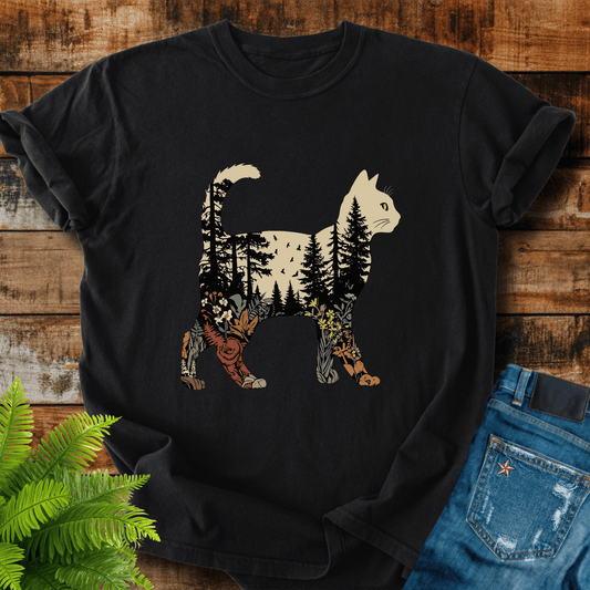 Forest Cat Silhouette T-shirt