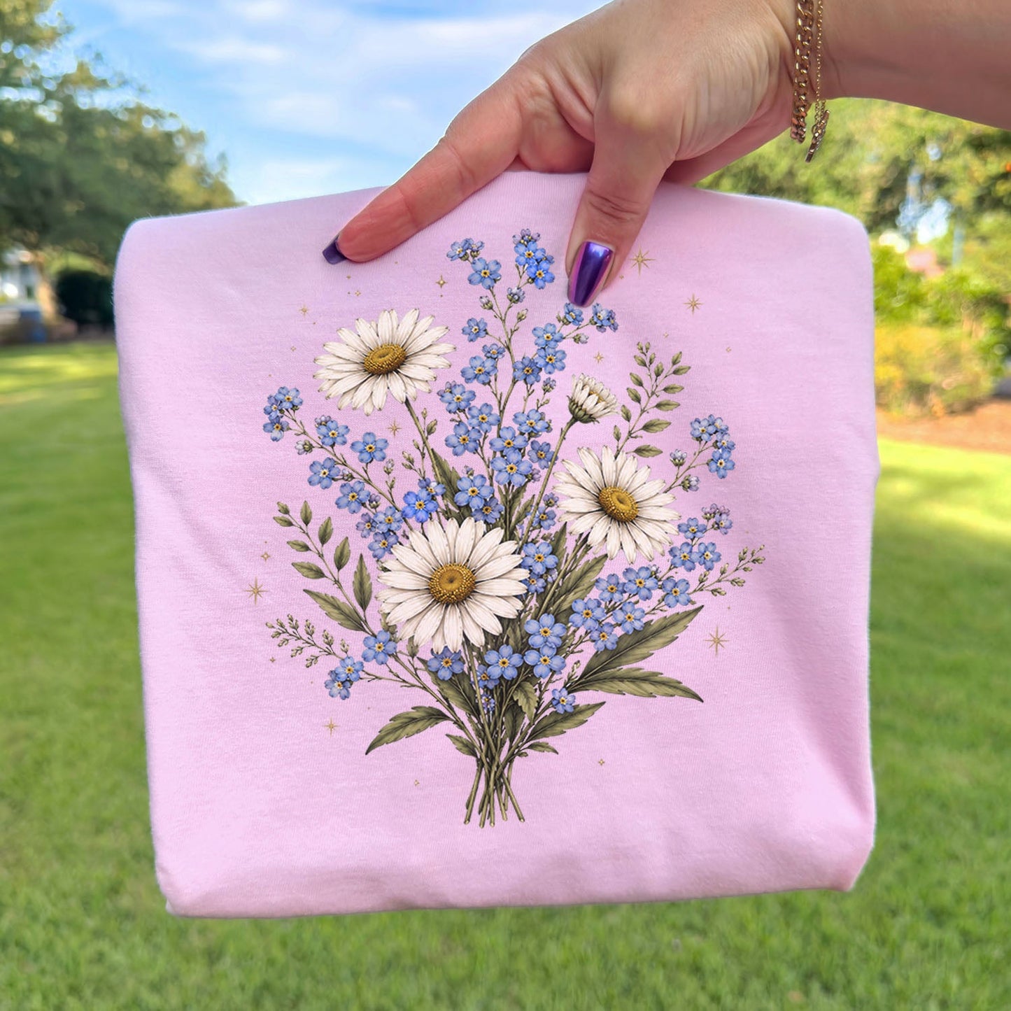 Forget Me Not Dasiy Floral T-Shirt