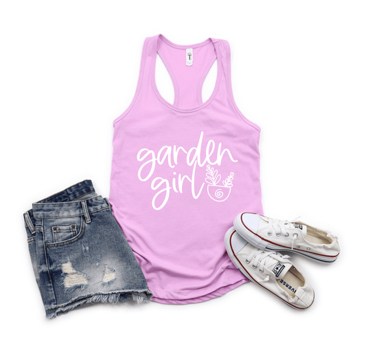 Garden Girl Women's Racerback Tank Top