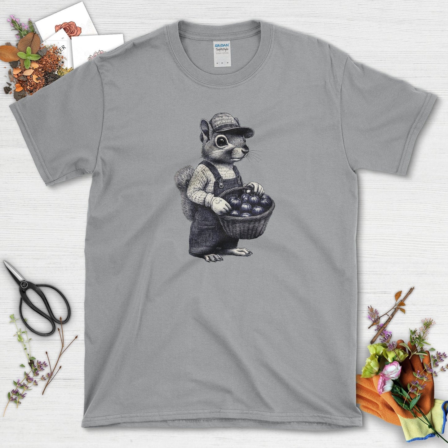 Garden Squirrel & Heirlooms T-Shirt