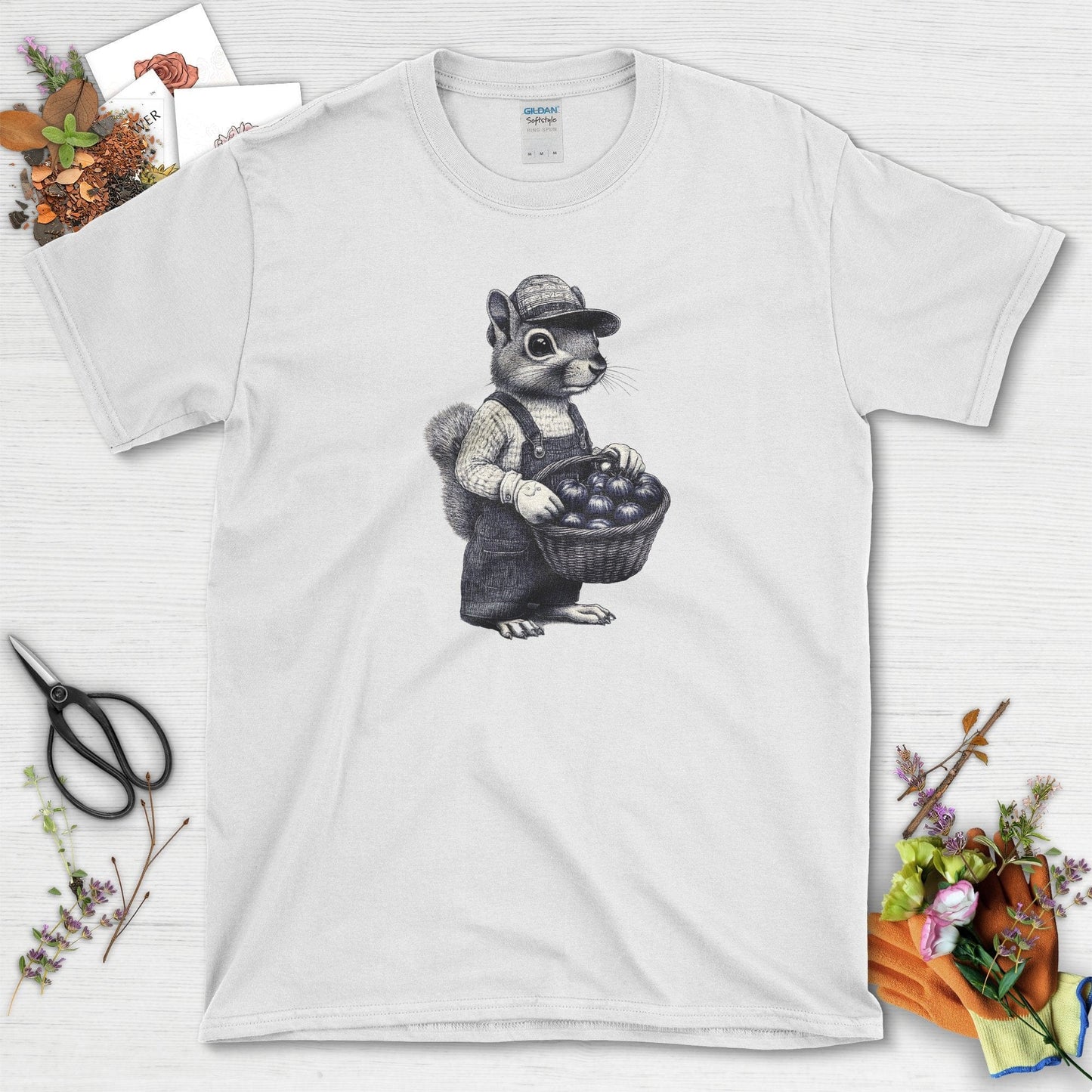 Garden Squirrel & Heirlooms T-Shirt