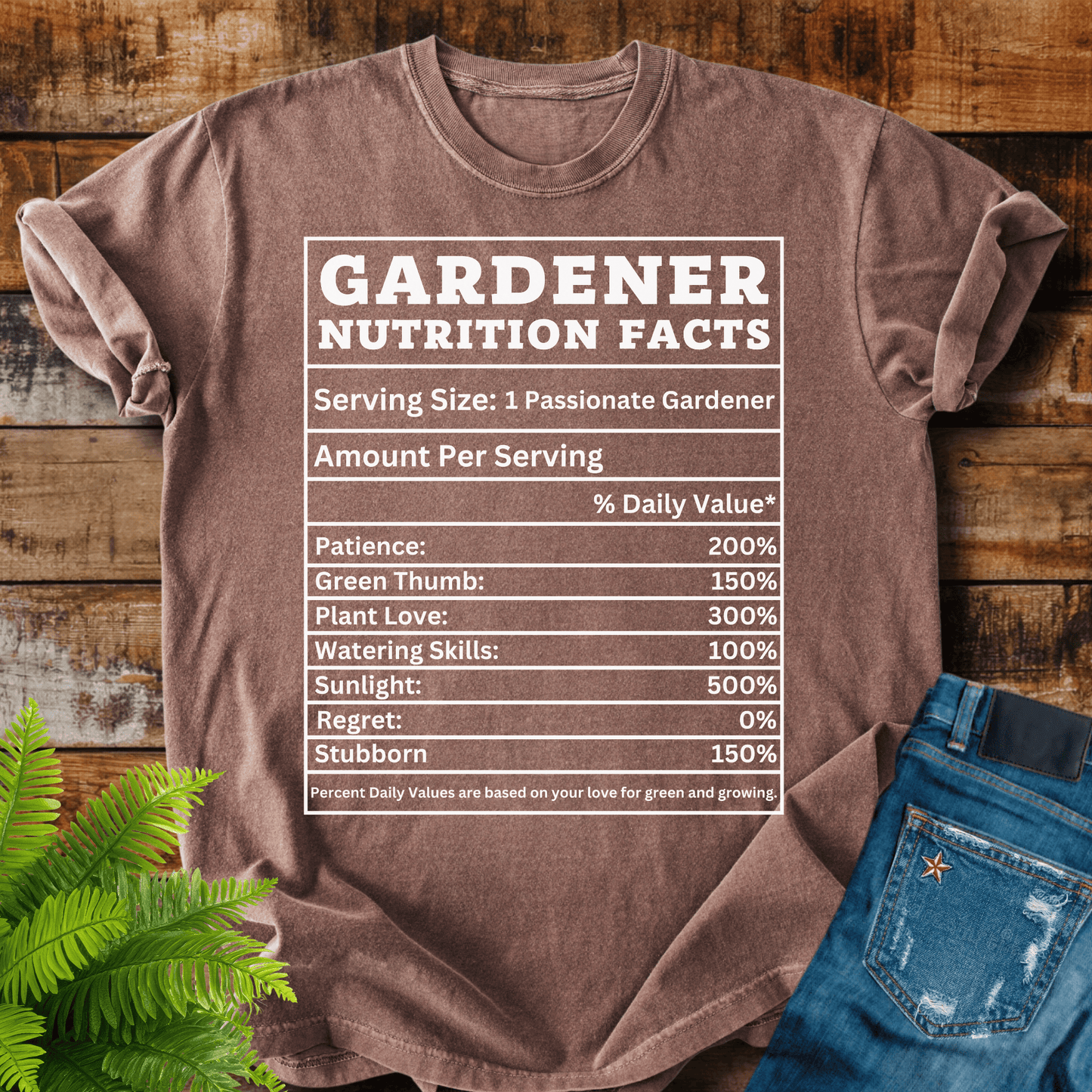 Gardener Nutrition Facts T-shirt