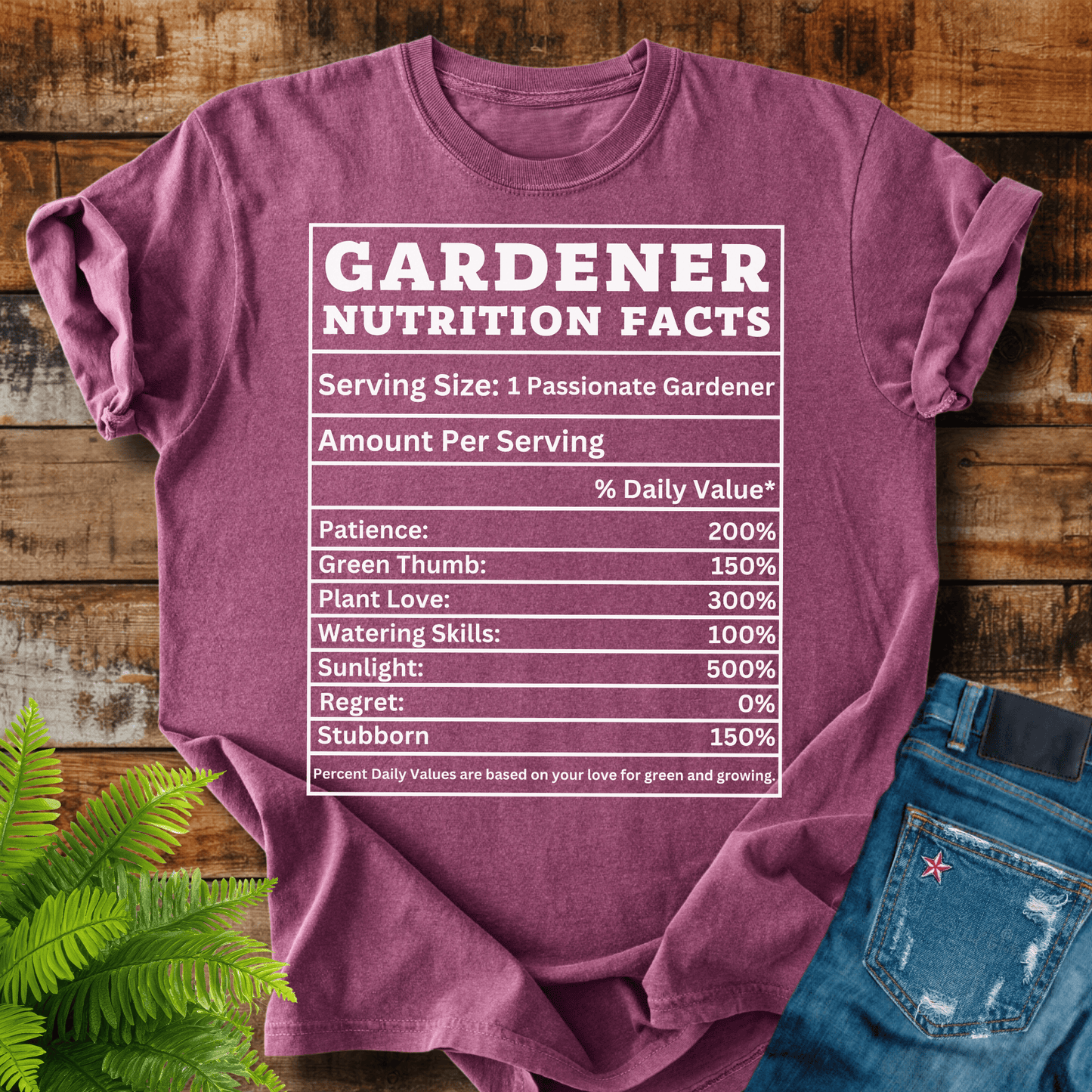Gardener Nutrition Facts T-shirt