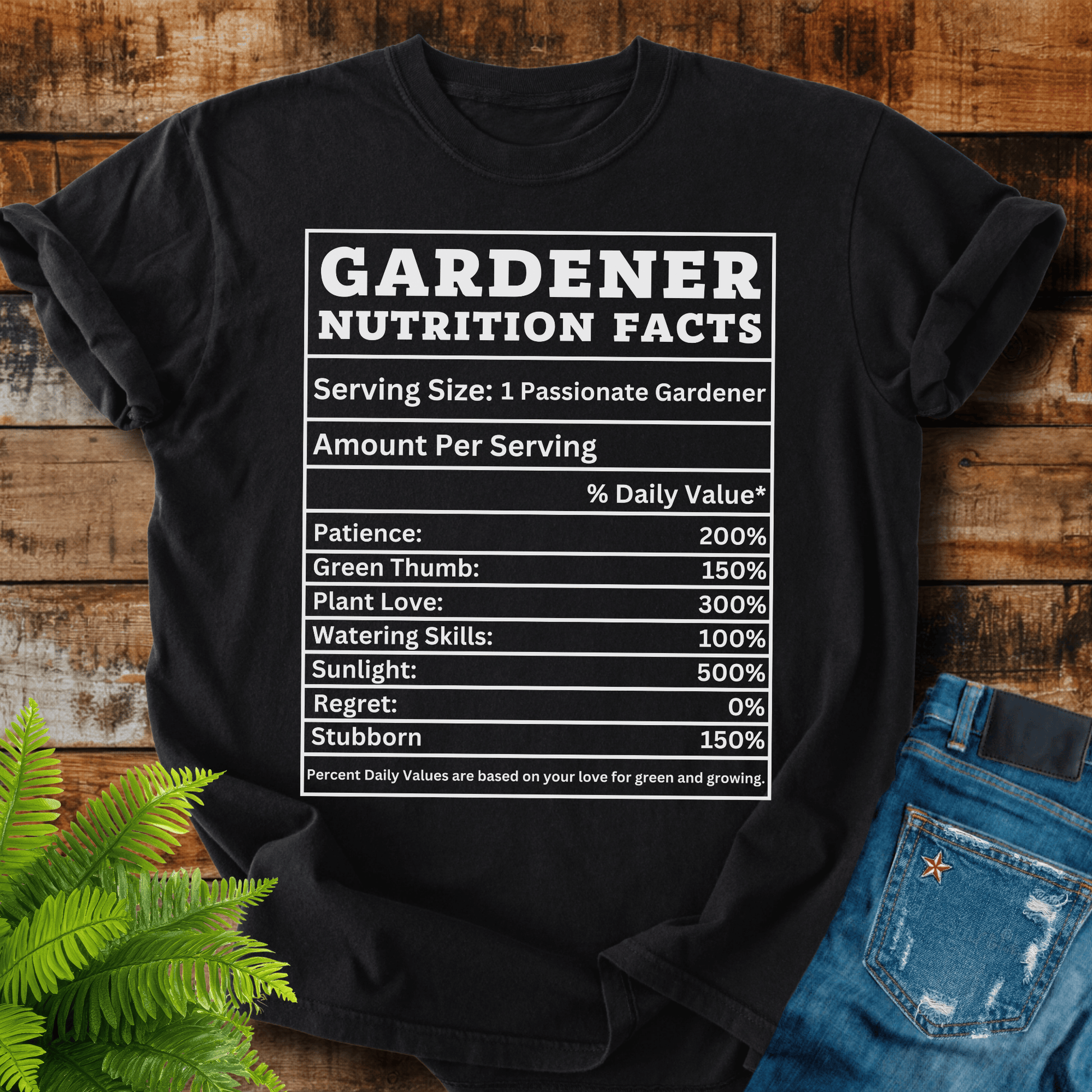 Gardener Nutrition Facts T-shirt