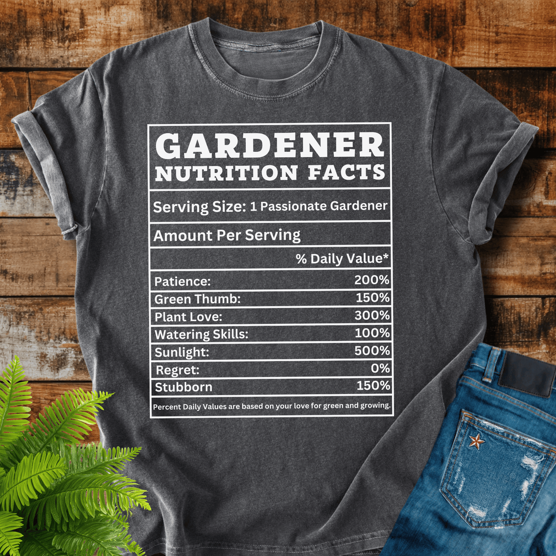 Gardener Nutrition Facts T-shirt