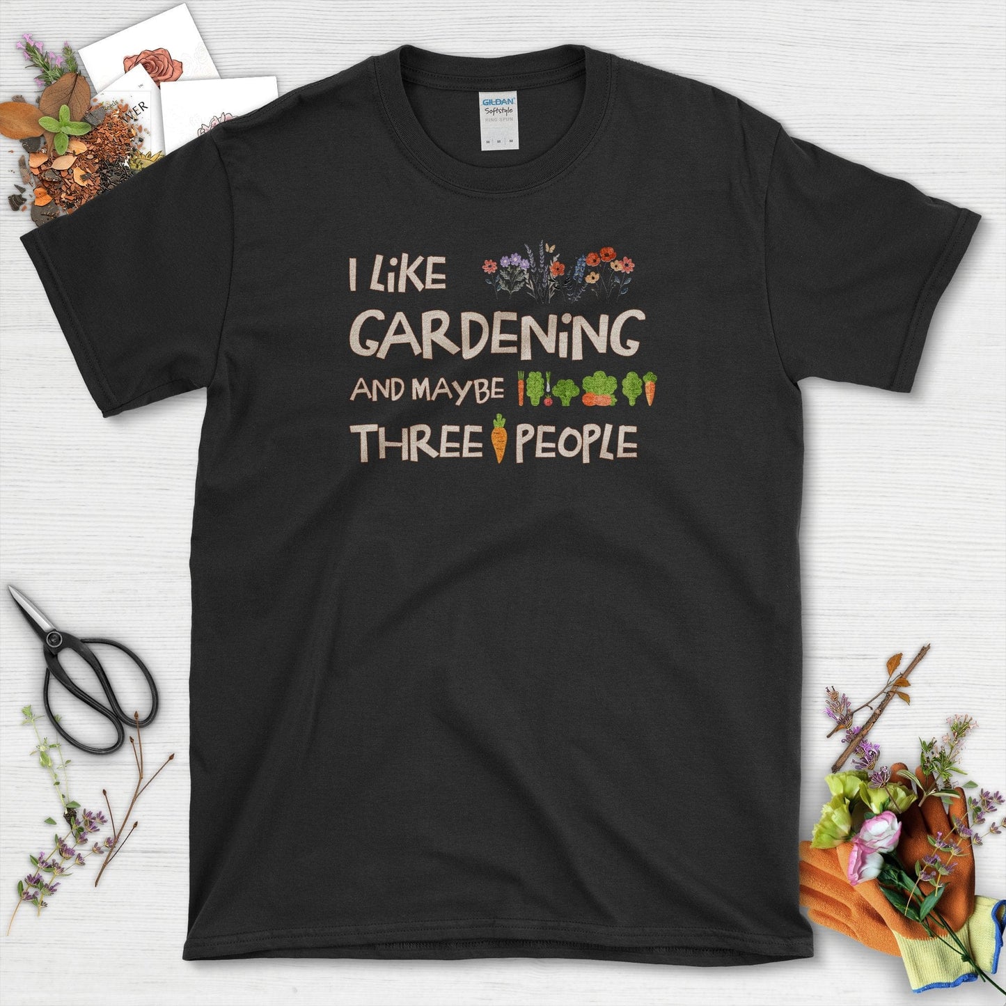 Gardening and Three People T-Shirt