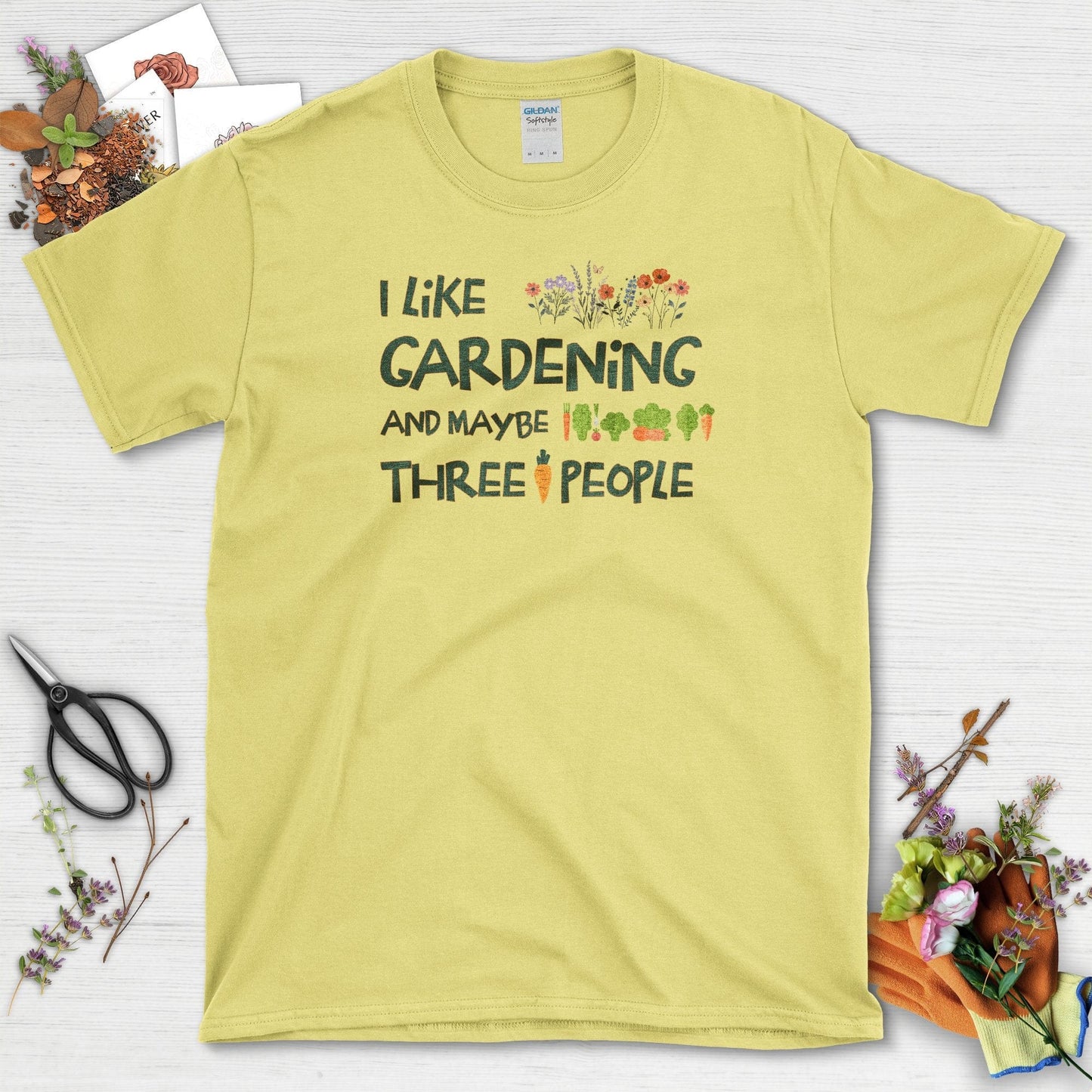 Gardening and Three People T-Shirt