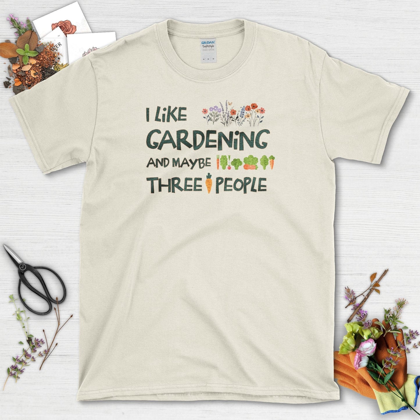 Gardening and Three People T-Shirt
