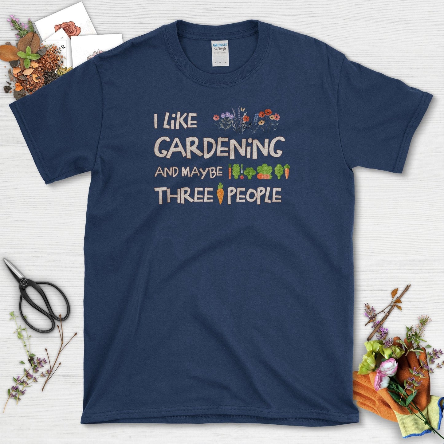 Gardening and Three People T-Shirt