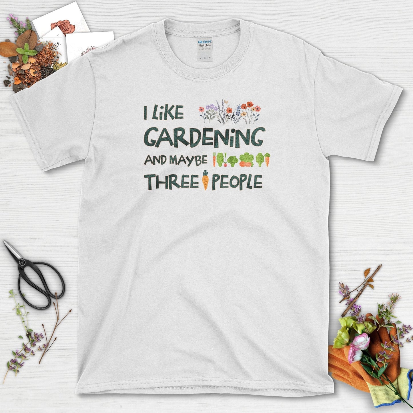 Gardening and Three People T-Shirt