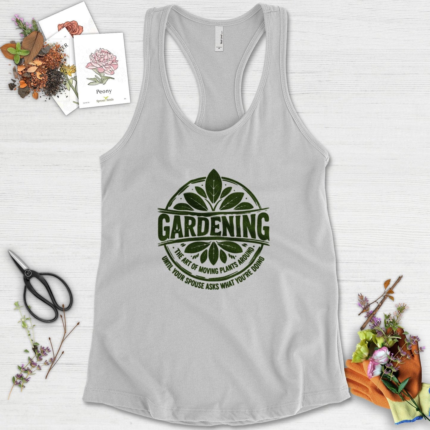 Gardening Art of Moving Plants Racerback