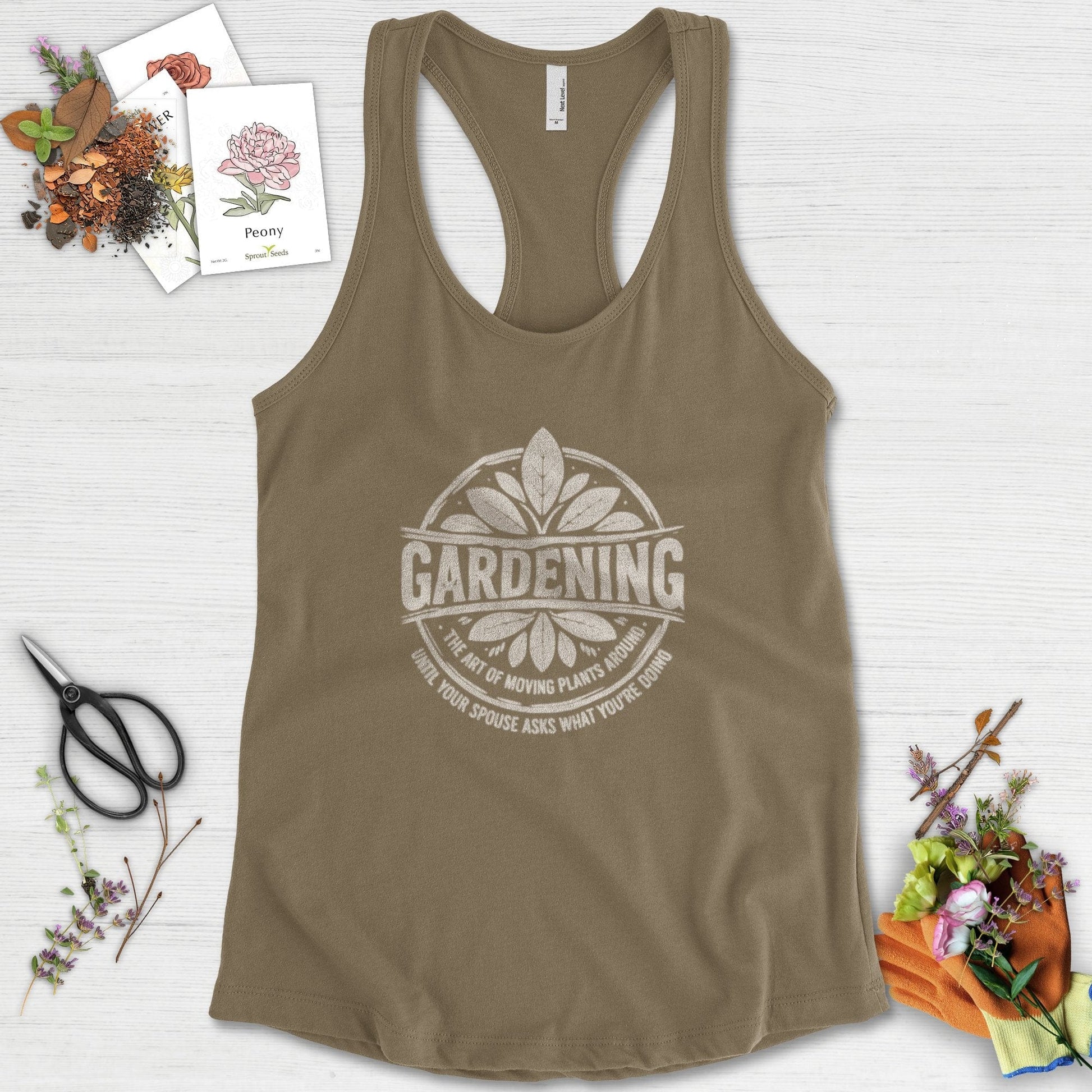 Gardening Art of Moving Plants Racerback