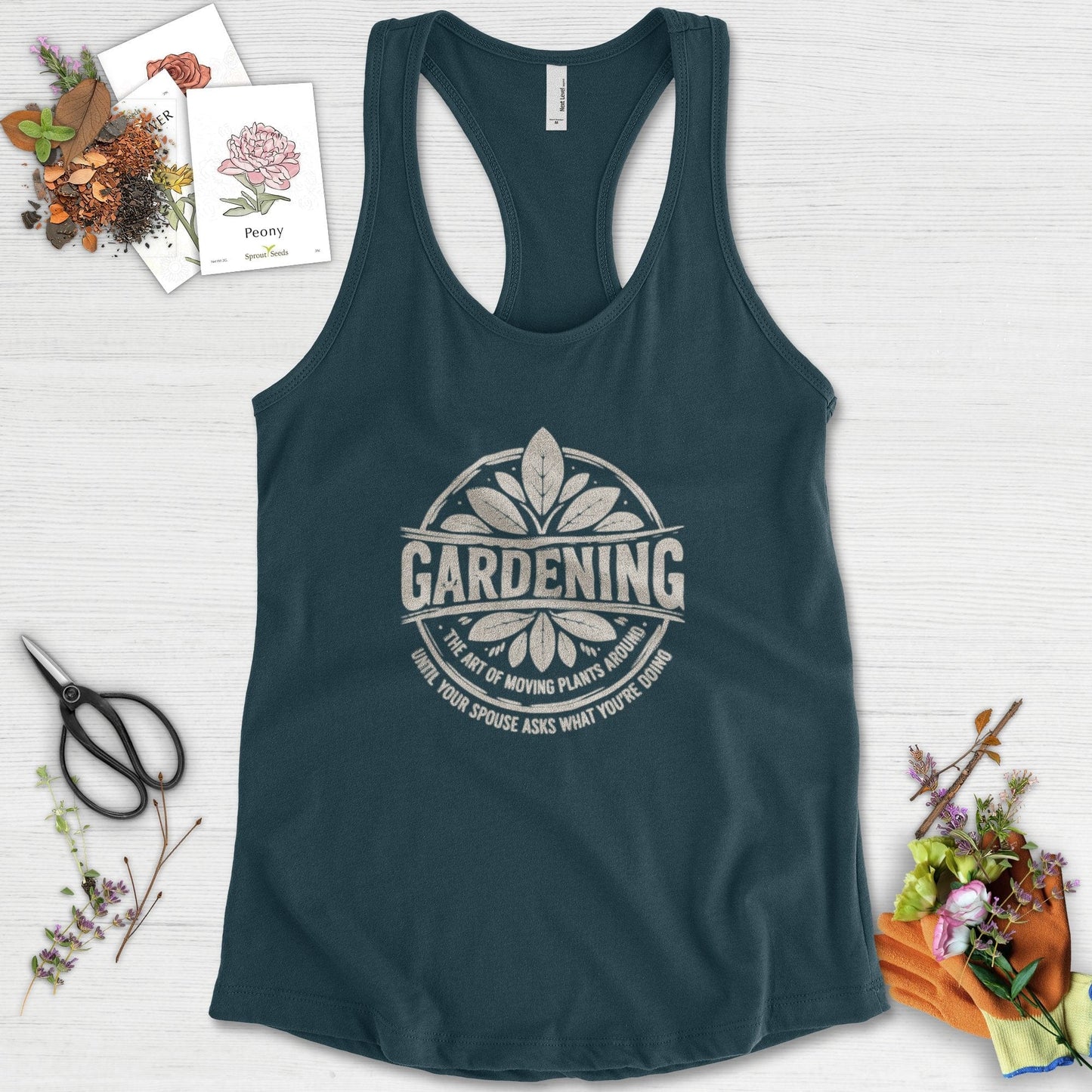 Gardening Art of Moving Plants Racerback