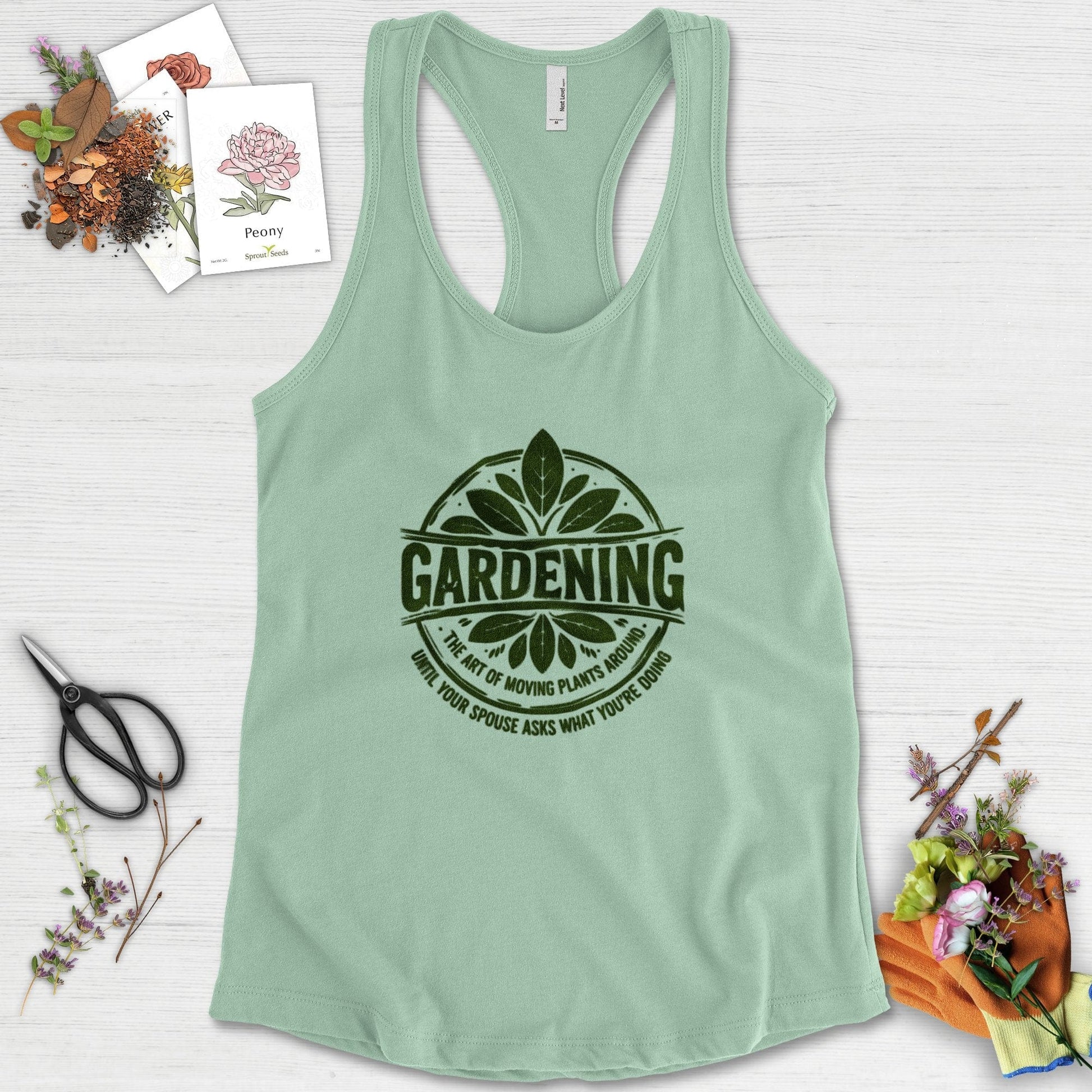 Gardening Art of Moving Plants Racerback