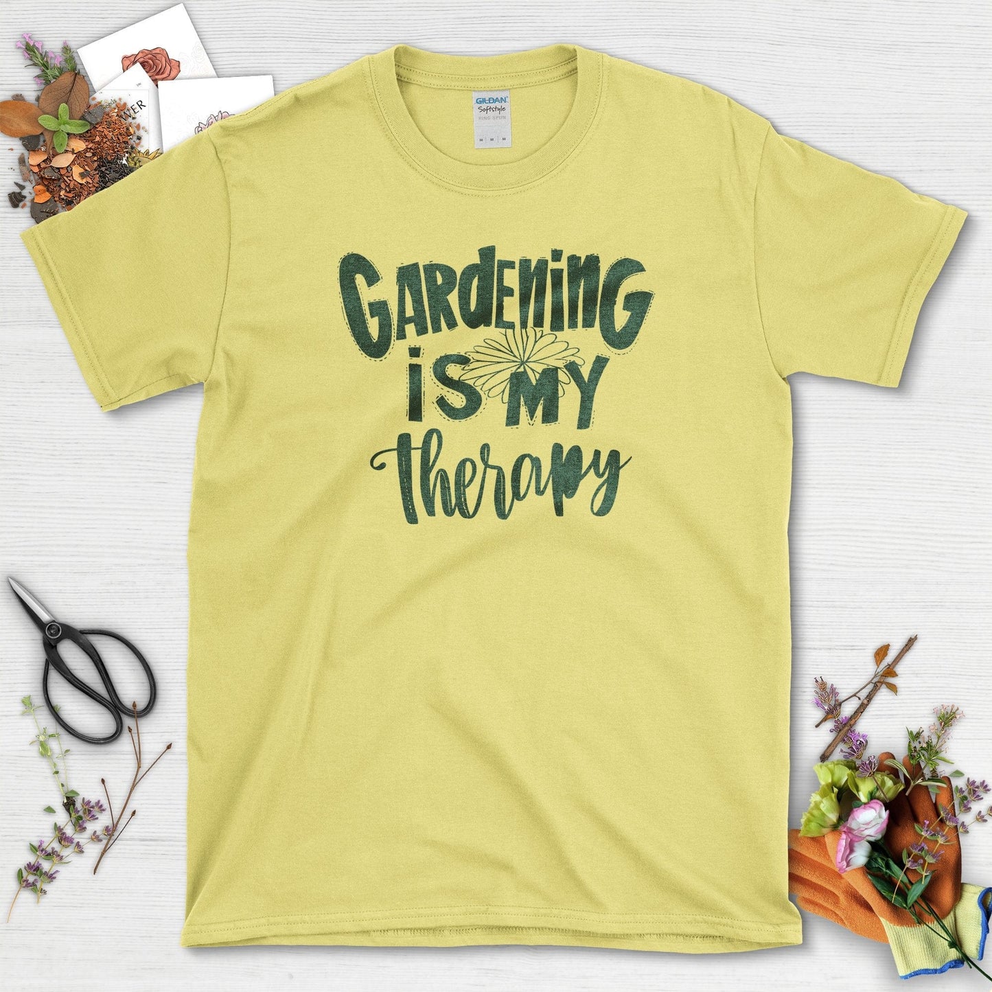 Gardening is My Therapy Positive Motivation T-Shirt