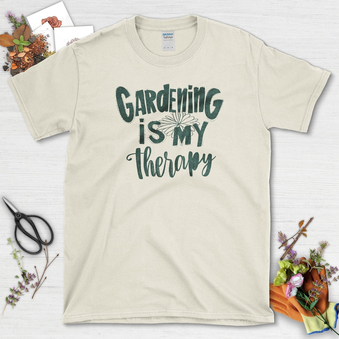 Gardening is My Therapy Positive Motivation T-Shirt