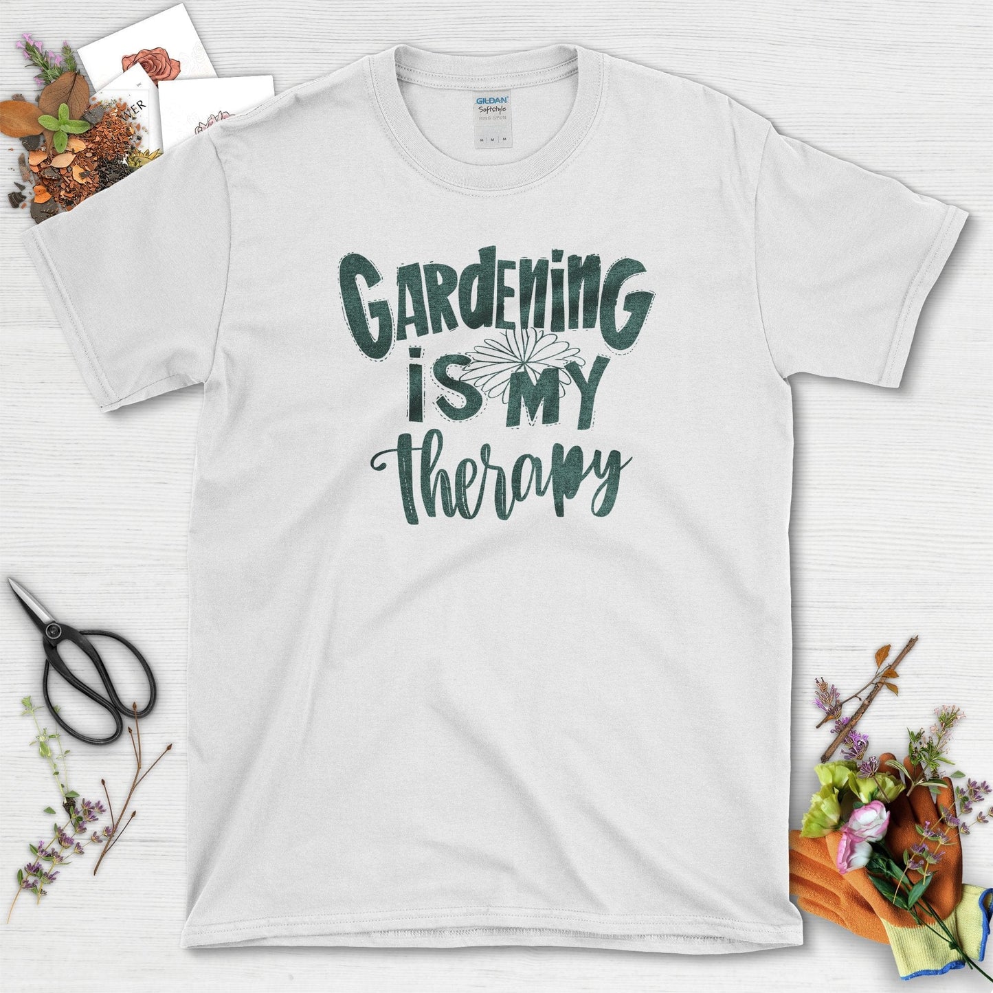 Gardening is My Therapy Positive Motivation T-Shirt