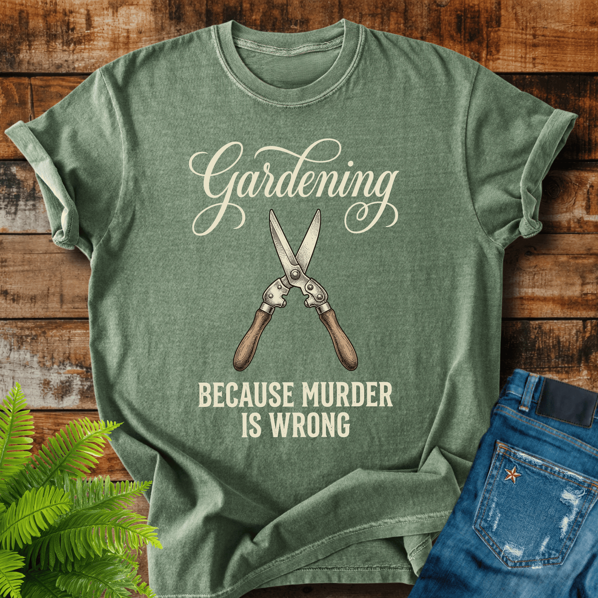Gardening Murder Wrong T-shirt