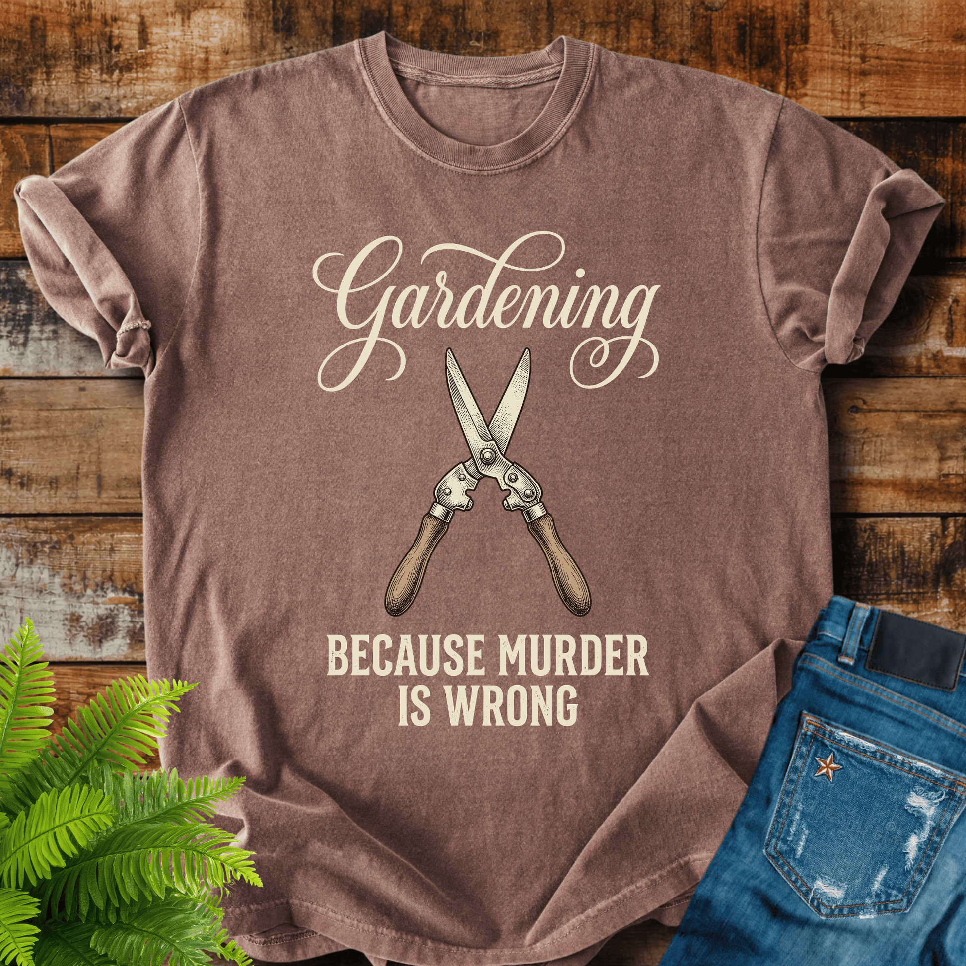 Gardening Murder Wrong T-shirt