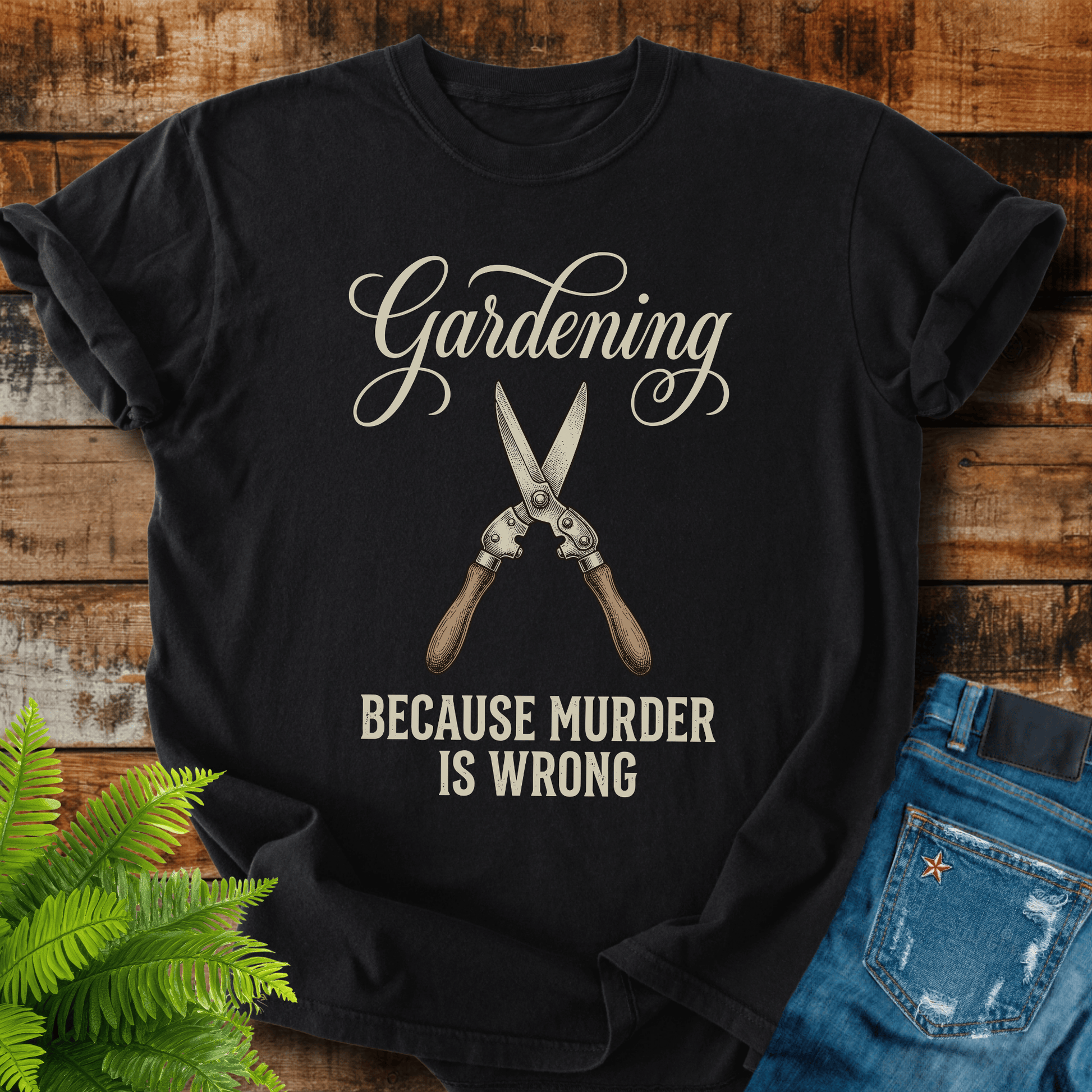 Gardening Murder Wrong T-shirt