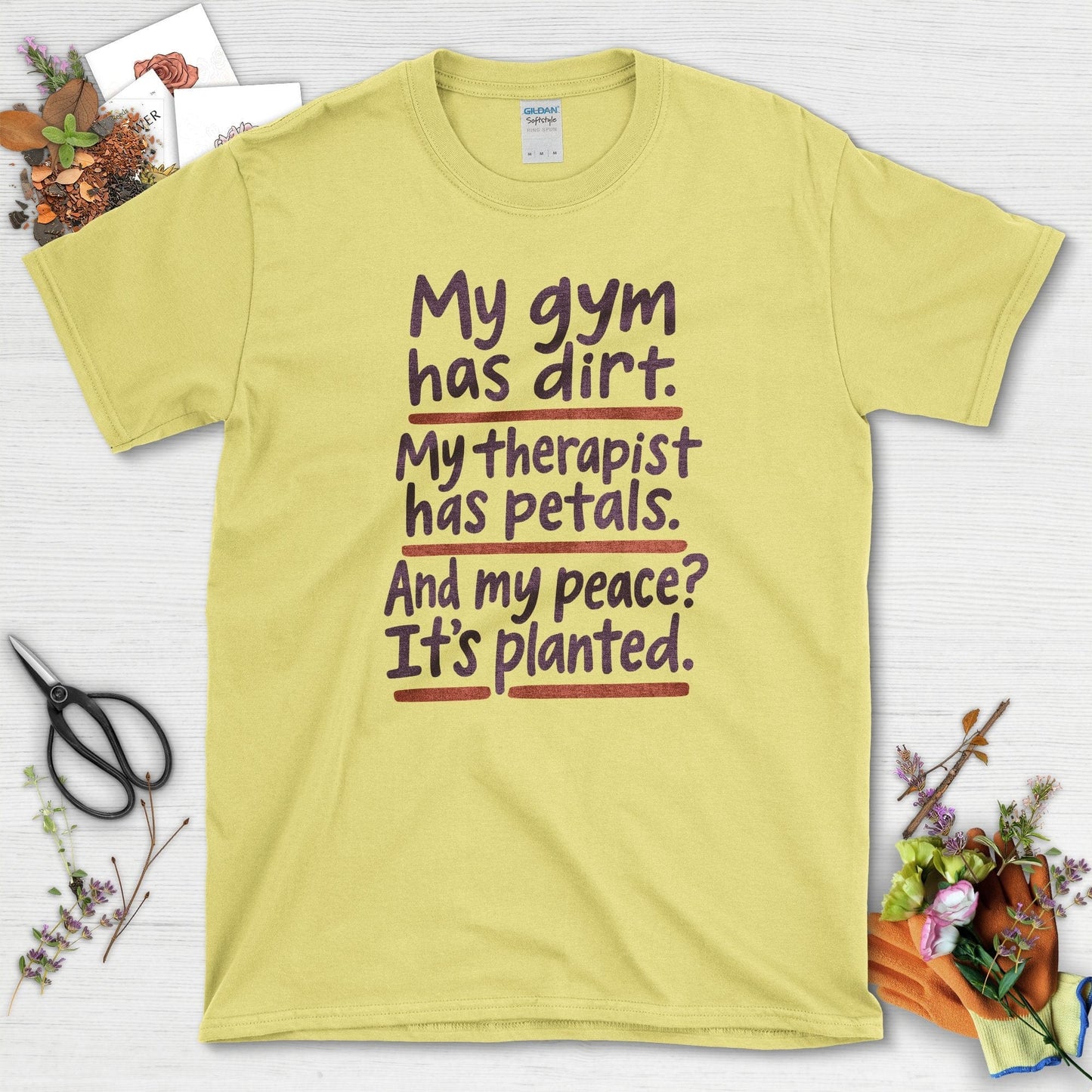 Gardening Peaceful Therapy T-Shirt