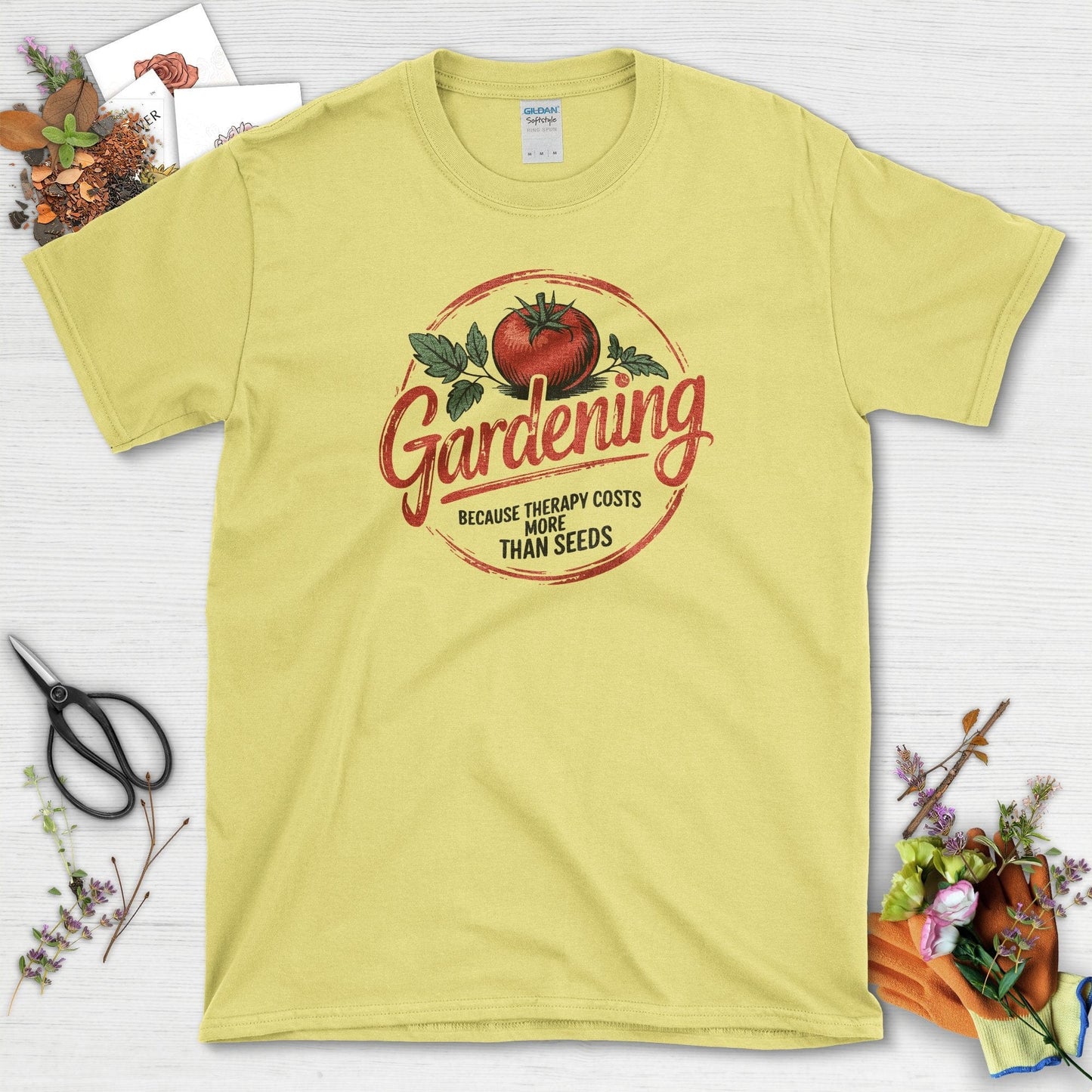 Gardening Therapy Quotes T-Shirt