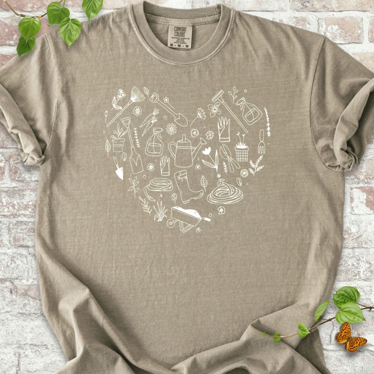 Gardening Tools Heart T-Shirt