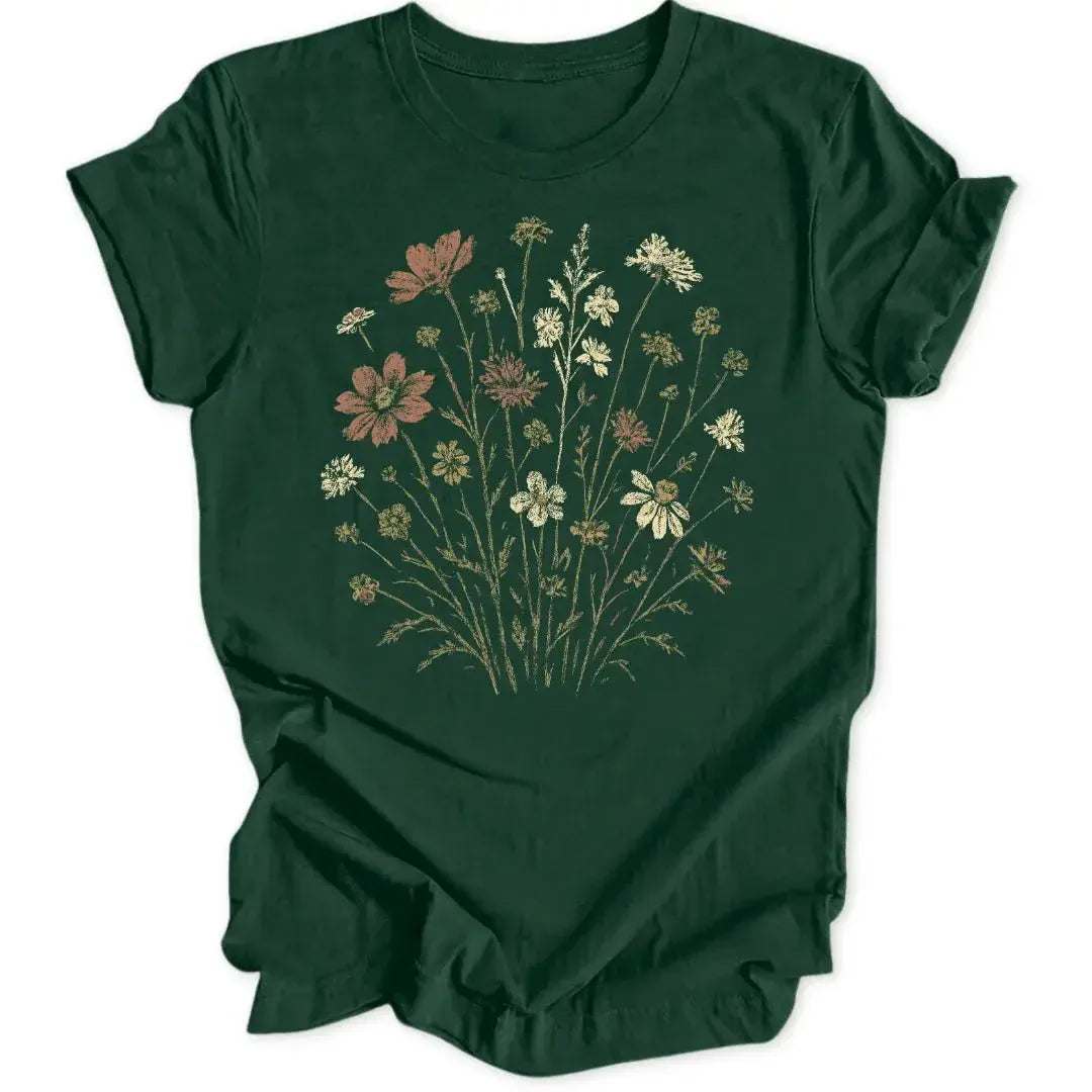 Grungy Flowers Unisex T-Shirt