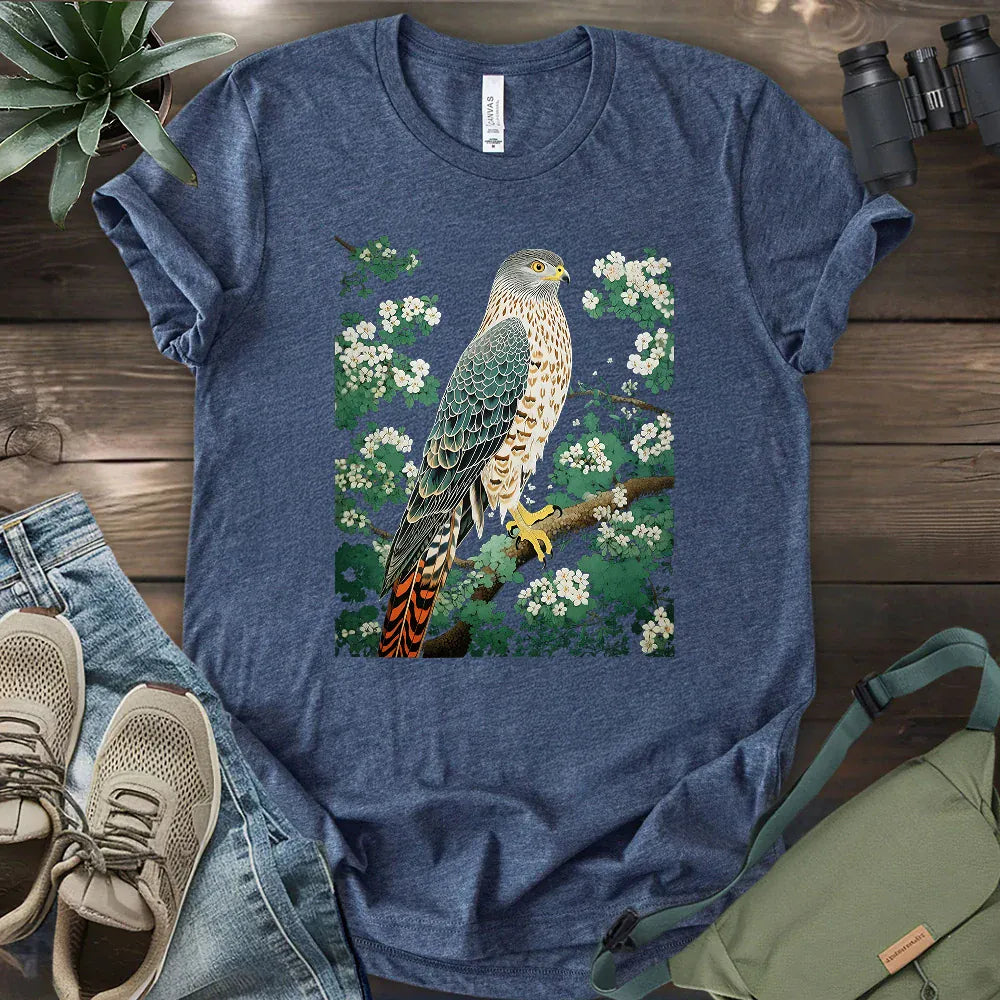 Hawk in Bloom T-shirt