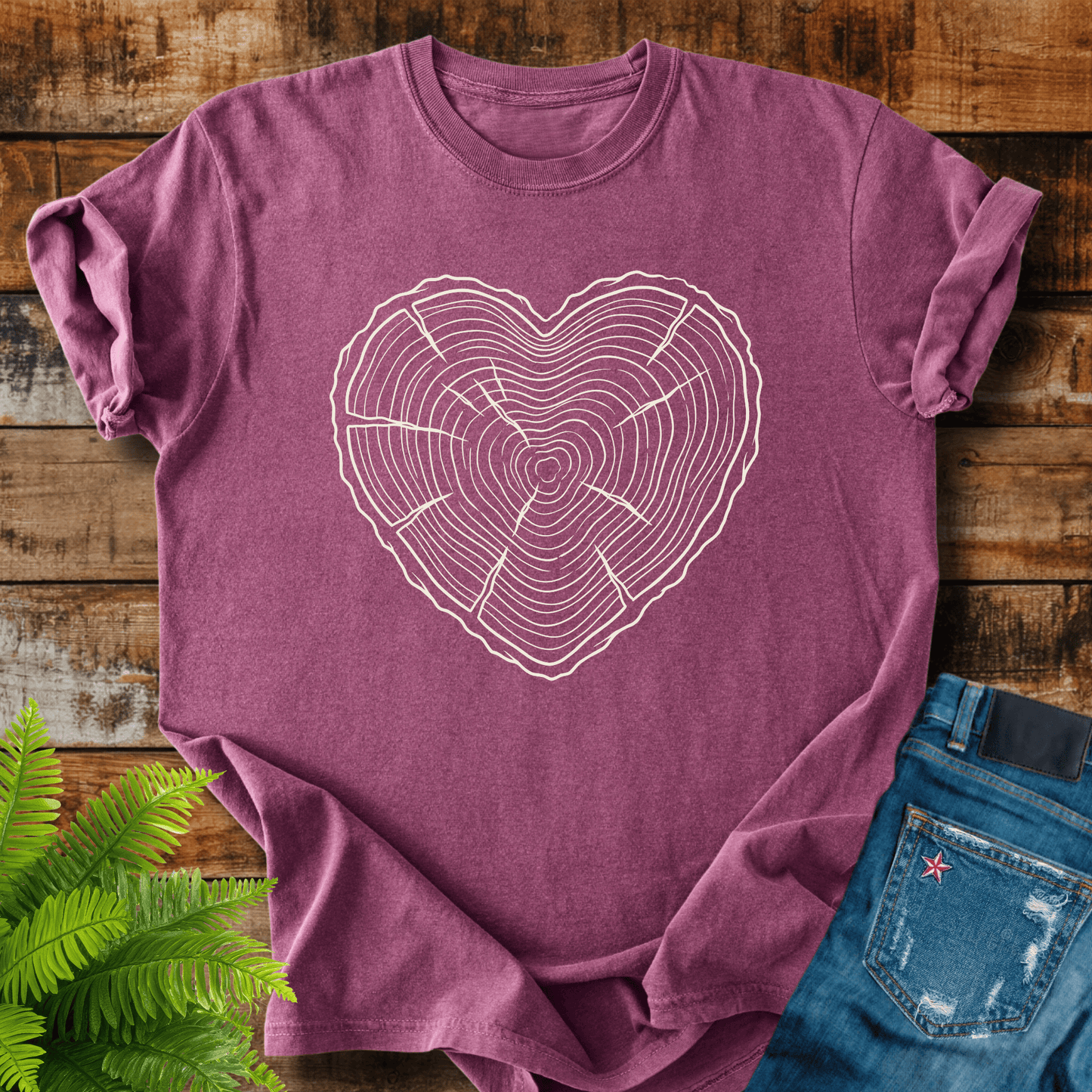Heart Tree Rings T-shirt
