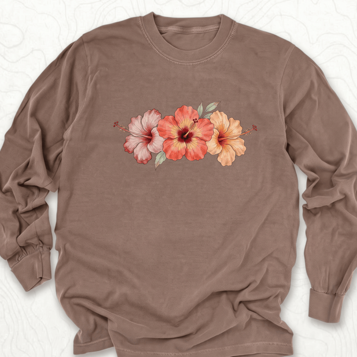 Hibiscus Flowers LS T-shirt