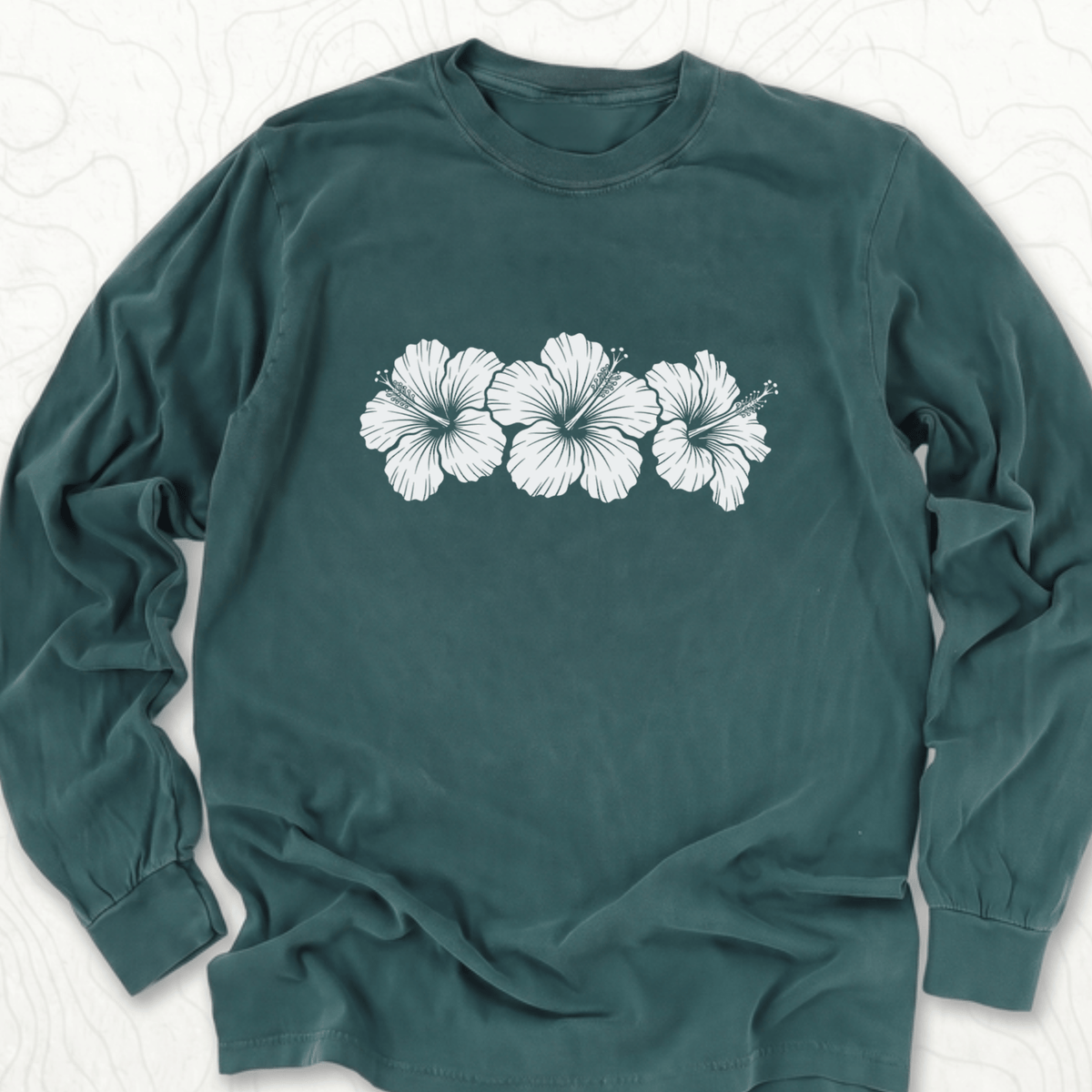 Hibiscus Flowers LS T-shirt