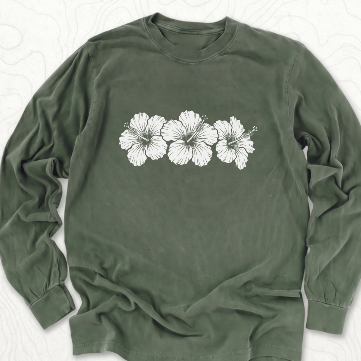 Hibiscus Flowers LS T-shirt