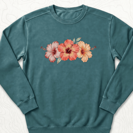 Hibiscus Flowers Sweatshirt