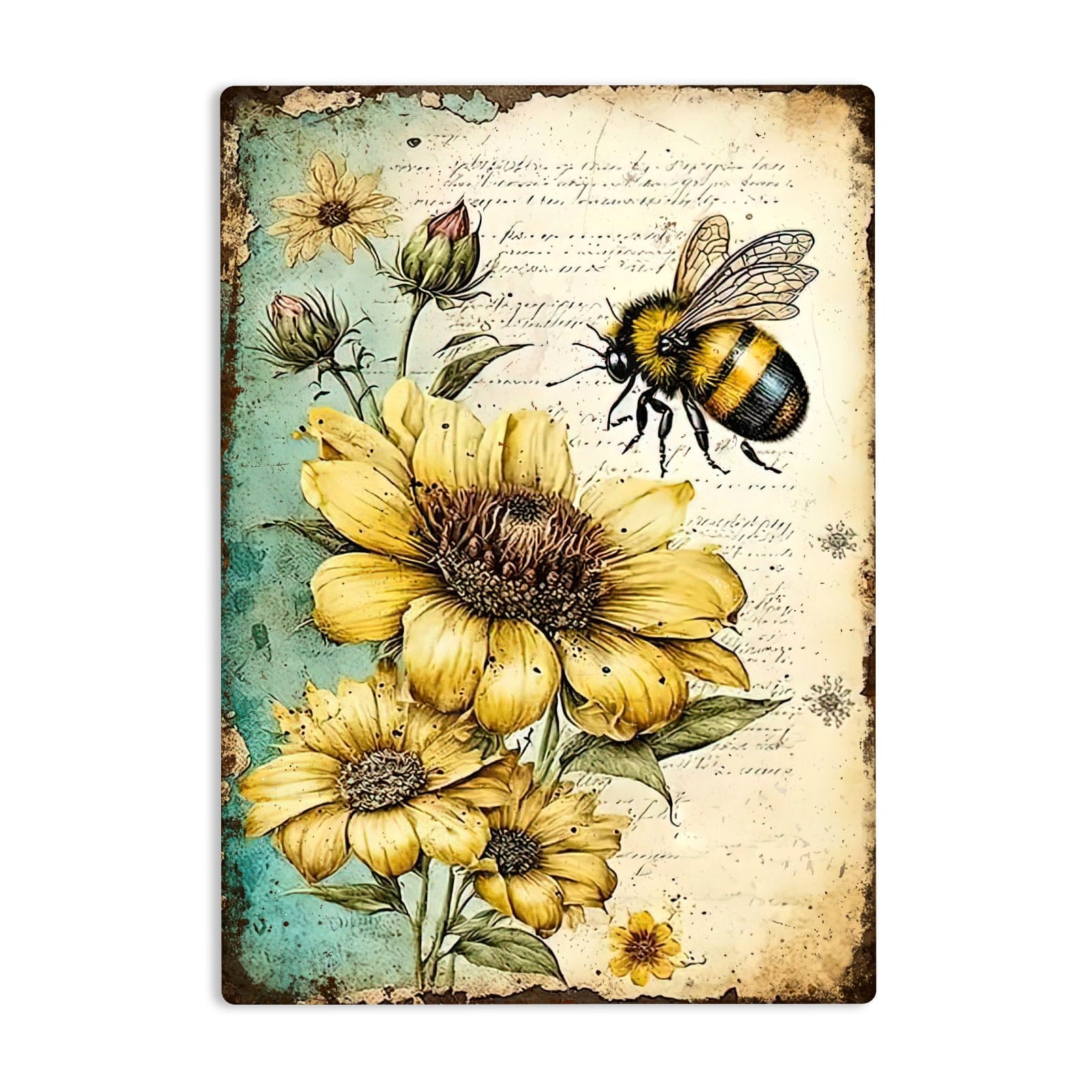 Honey Bee Metal Sign