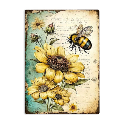 Honey Bee Metal Sign