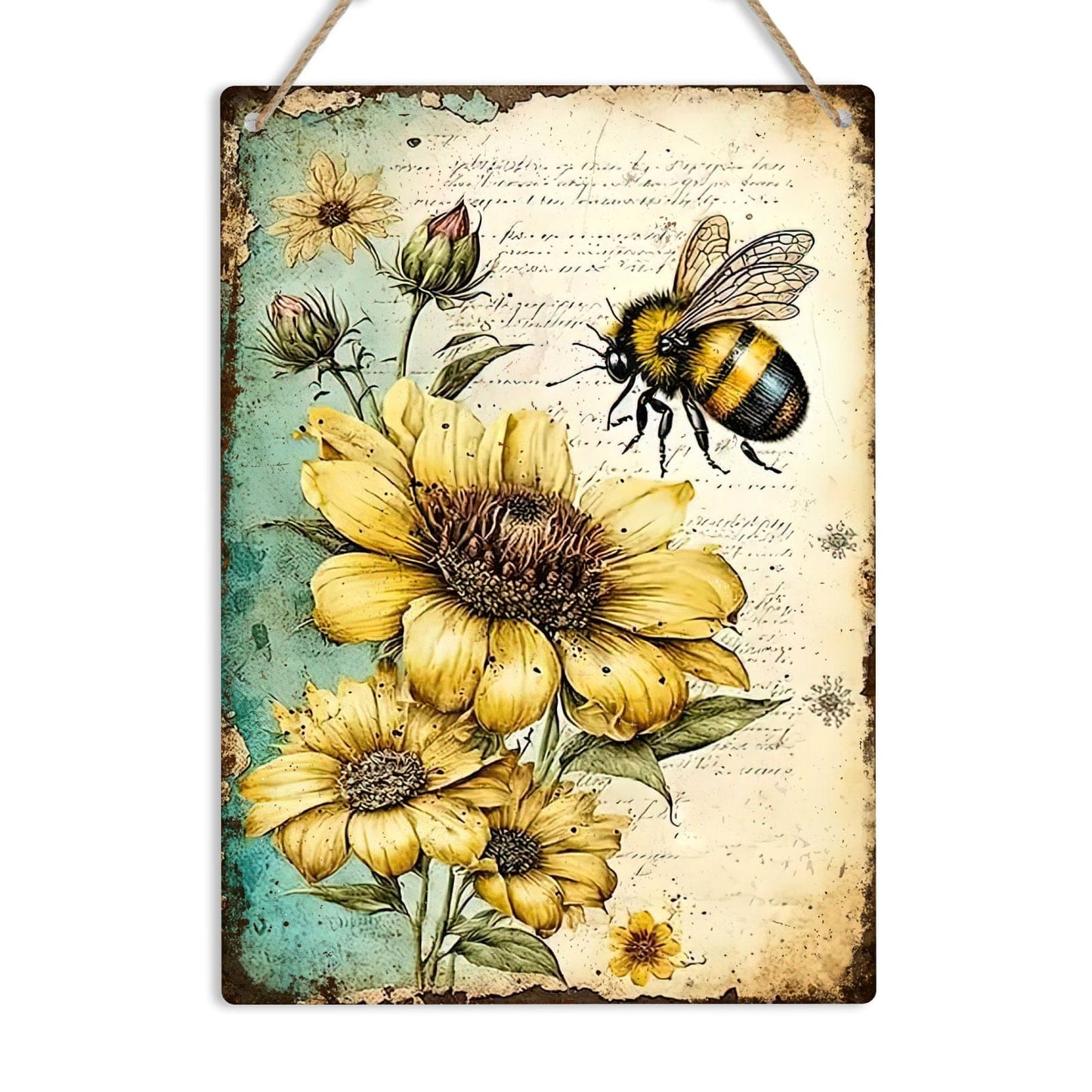 Honey Bee Metal Sign