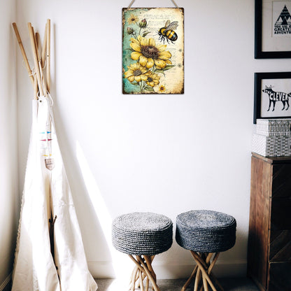 Honey Bee Metal Sign